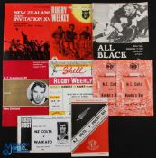NZ Rugby Programme Specials etc (9): Inc Colin Meads' effective 'farewell' games, the NZ Pres. XV