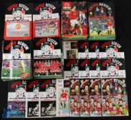 1991-94 Manchester United Home Programmes, to include 1990-1991 x65 with duplicates, 1991-92 x82