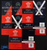 1955-65 Wales & Scotland h&a Rugby Programmes (10): Cardiff (4) & Murrayfield (6) editions over a