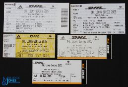 2005 British & I Lions in NZ Tickets (5): Three tests, at Christchurch, Wellington & Auckland,