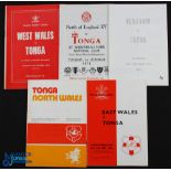 Tonga in the British Isles 1974 Rugby Programmes (5): v E Wales, W Wales, N Wales, Glasgow & the