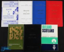 Ireland etc Home Rugby Programmes (7): VIP edition v England 1969, France 1969, Scotland 1966 &