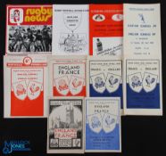 English Interest Schools Rugby Programmes (10): Queensland (Aus) v England 1974; Eng v France
