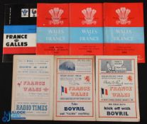 1948-61 Wales & France h&a Rugby Programmes (7): Wales v France at Swansea (famous French win),