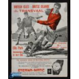 1955 British & I Lions Rugby Programme: The attractive, detailed & well illustrated 32pp issue for