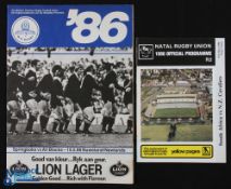 1986 New Zealand Cavaliers in S Africa Test Rugby Programmes (2): ?First and second test