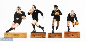 1970s All Black Greats, Rugby Figures Quartet (4): All Black legends who played v the Baabaas in