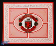 Manchester United official club birthday card greetings issued 1984 to a United supporter with