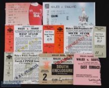 1974-2011 Wales 5/6 Nations etc Rugby Tickets (7): v England 2009 & Aug 2011 (RWC warm-up); v