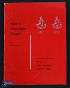 North Midlands Rugby History Book 1920-70: Softback 122pp edition, near A4 size, by Barry Bowker,