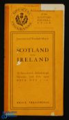 Scarce 1922 Scotland v Ireland Rugby Programme: Over 100 years ago, usual issue with pics, minor