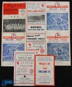 1947-52 England & Wales h&a Rugby Programmes (8): Matches at Cardiff (2), Twickenham (3) & Swansea H