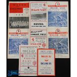 1947-52 England & Wales h&a Rugby Programmes (8): Matches at Cardiff (2), Twickenham (3) & Swansea H