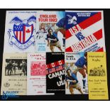 North American Home Rugby Programmes (8): Canada v England 1982, v the USA 1977, 79 & 83 & v The