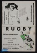 Rare Ireland in Argentina 1952 Rugby Programme: The 2nd test issue from Buenos Aires on this first