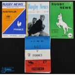 Tourists in Australia Rugby Programmes (4): Australia v France (SCG) 1972, VG; Rugby News edition,
