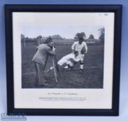 1938 Photograph of England Rugby Internationals: R E Prescott & T F Huskisson, posing for a
