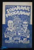 1946/47 Charlton Athletic v Newcastle United FA Cup Semi Final football programme date 29th Mar at
