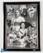 Tom van Vollenhoven doubly-signed b/w photo collage: framed & glazed b/w display neatly signed twice