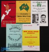 Australians in NZ Rugby Programmes (5): v Colin Meads' King Country & v Buller/W Coast, both 1972;