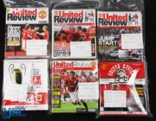 2006-2017 Manchester United Home Programmes, to include 2006-07 x14, 2007-08 x2, 2008-09 x7, 2009-10