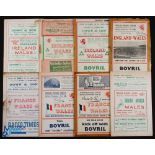 Wales job lot of Post-WW2 Rugby Programmes (8): Mixed conditions, so inviting bids for an