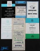 1947-63 Cardiff etc v Tourists Rugby Programmes (7): Cardiff v NZ 1953 and 1963, Australia 1947 &