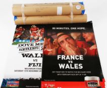 Great Wales, RWC etc Rugby Poster Collection (Qty): Mostly mint, rolled in tubes, mostly large and