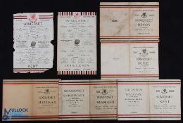 Rare 1923-38 County Championship Rugby Programmes (7): Somerset v Kent 1923 (poor) & 1930 (g),
