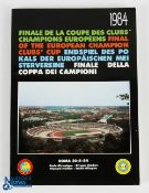 1983/84 European Cup Final - Liverpool v Roma VIP football programme date 30 May, Rome, 122pp,
