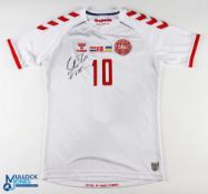 Christian Eriksen Autographed No 10 Denmark 2022 v Ukraine 26 March International away football