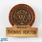 2000 USGA Senior Open Championship Players Tournament badge engraved Tommy Horton and won by Hale