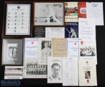 Assorted Cricket Memorabilia features - 1947 Gidea Park CC v Peter Smiths XI signed to the front