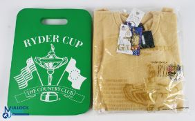 1999 Ryder Cup Brookline Official Merchandise (2) Glenmuir round neck long sleeve yellow pullover,