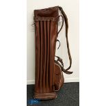 1930 Bryant Birkdale Leather and Rexine Golf Bag, with 14 individual dividers 4 in the centre