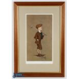 S Dyer signed limited edition Golf Caricature, No.11 of 100 - frame size #34cm x 50cm