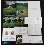 1987 Ryder Cup Muirfield Village GC Tournament Programme, Invitations and Other Official Ephemera