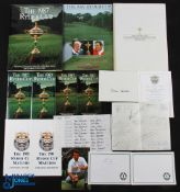 1987 Ryder Cup Muirfield Village GC Tournament Programme, Invitations and Other Official Ephemera