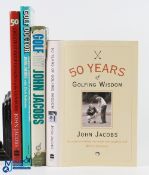 Jacobs, John signed collection of golf books (4) all signed and dedicated to Tommy Horton to incl "