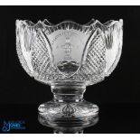 Fine and Imposing 1992 Solheim Cup 'Karsten Friendship Bowl' crystal glass bowl - etched with