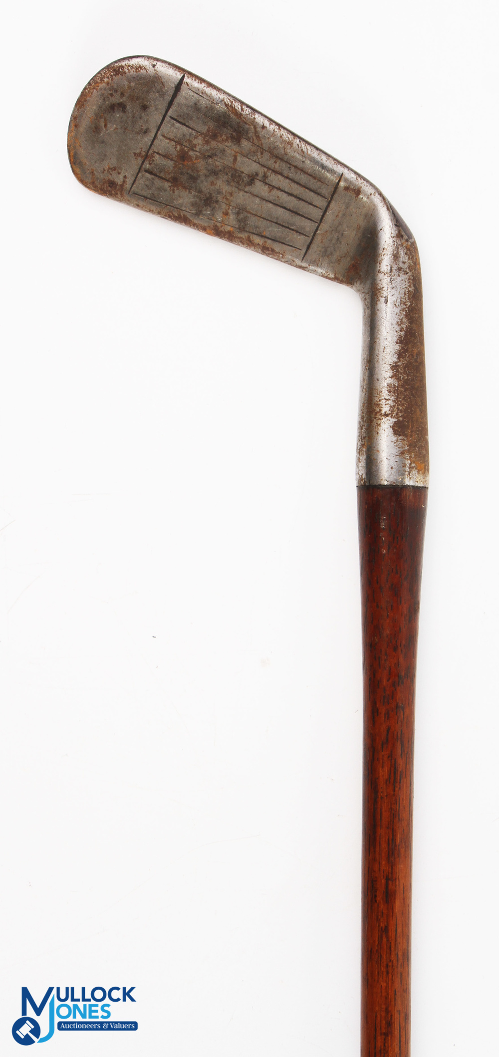 Harry Vardon Totteridge Left hand Carruthers Pat bore thro hosel wide sole jigger style iron- fitted - Image 2 of 2