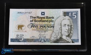 Jack Nicklaus Royal Bank of Scotland £5 Commemorative Bank Note Desk Paper Weight - issued to