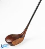 Interesting and Early 'Forgan St Andrews Crown' dark stained persimmon driver c. 1930 -fitted with