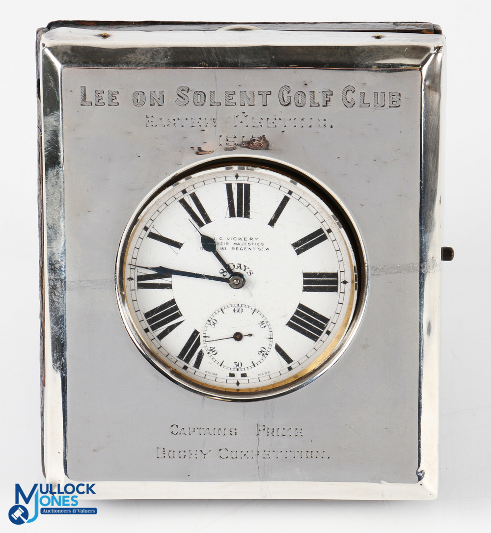 Edwardian Goliath Pocket Watch and Silver Fronted Case for Lee on Solent Golf Club for Easter