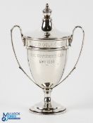 Lagos Golf Club 'The Governor's Cup' May 1938 Hallmarked Silver Trophy twin handled with lid,