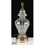 Rare 1997 Ryder Cup Valderrama Lead Crystal and Gilt Table Lamp - given to players, officials and