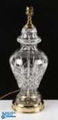 Rare 1997 Ryder Cup Valderrama Lead Crystal and Gilt Table Lamp - given to players, officials and