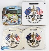 Collection of early 2000s Ryder Cup Spectator Cushions et al (4) 2x Rare 2001 Ryder Cup The
