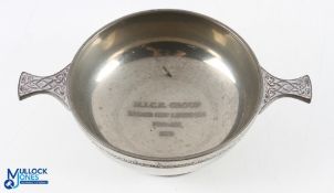 2002 Ryder Cup Legends Golf Pro-Am large Pewter Quaich - presented by M.I.C.E Group to players -
