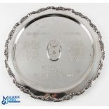 Fine 2011 PGA Cup 25th USA v GB&I Presentation Golf Team Embossed Pewter Tray - c/w embossed PGA Cup